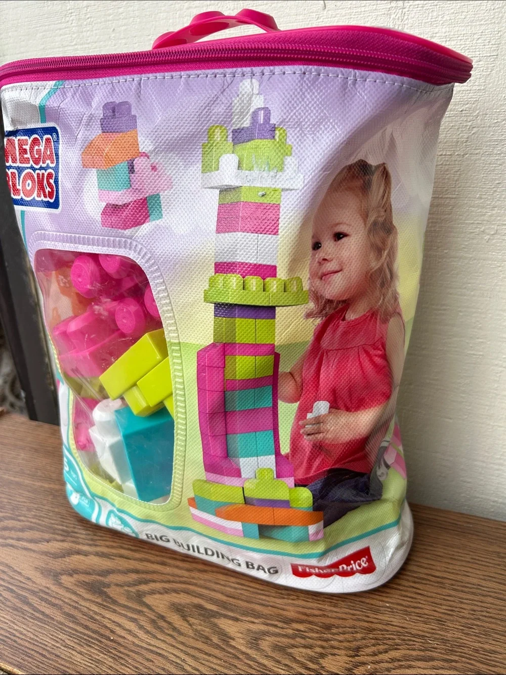 Big Building Bag - Pink Multicolor Kids Blocks New never open!